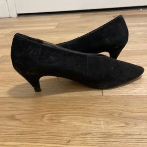 Jeffrey Campbell suede black kitten heels